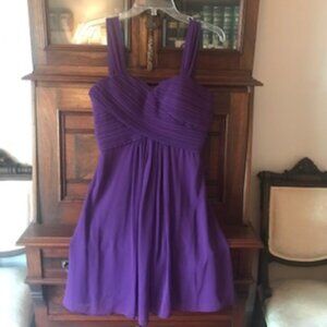 EVER PRETTY: VIOLET PURPLE CHIFFON STRAPPY SEMIFORMAL DREEE SIZE 8